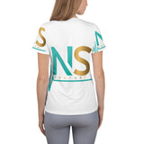 Couture White All-Over Print Women's Athletic T-Shirt