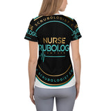 Black NS All-Over Print Women's Athletic T-Shirt