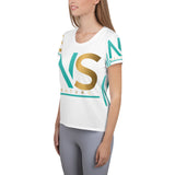 Couture White All-Over Print Women's Athletic T-Shirt